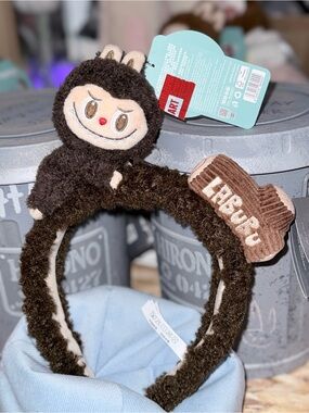 POP MART Labubu Lying Baby Series Hair Band Headband – Brown | Authentic | New